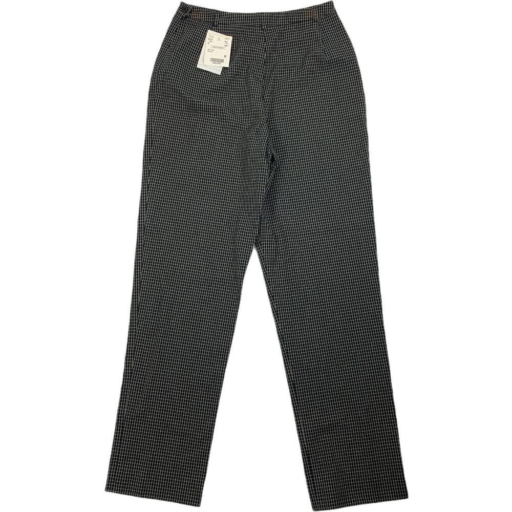 DONCASTER 8 Pants NWT Plaid HIGH Rise Black Beige 04pt27 Career $168 Business St
